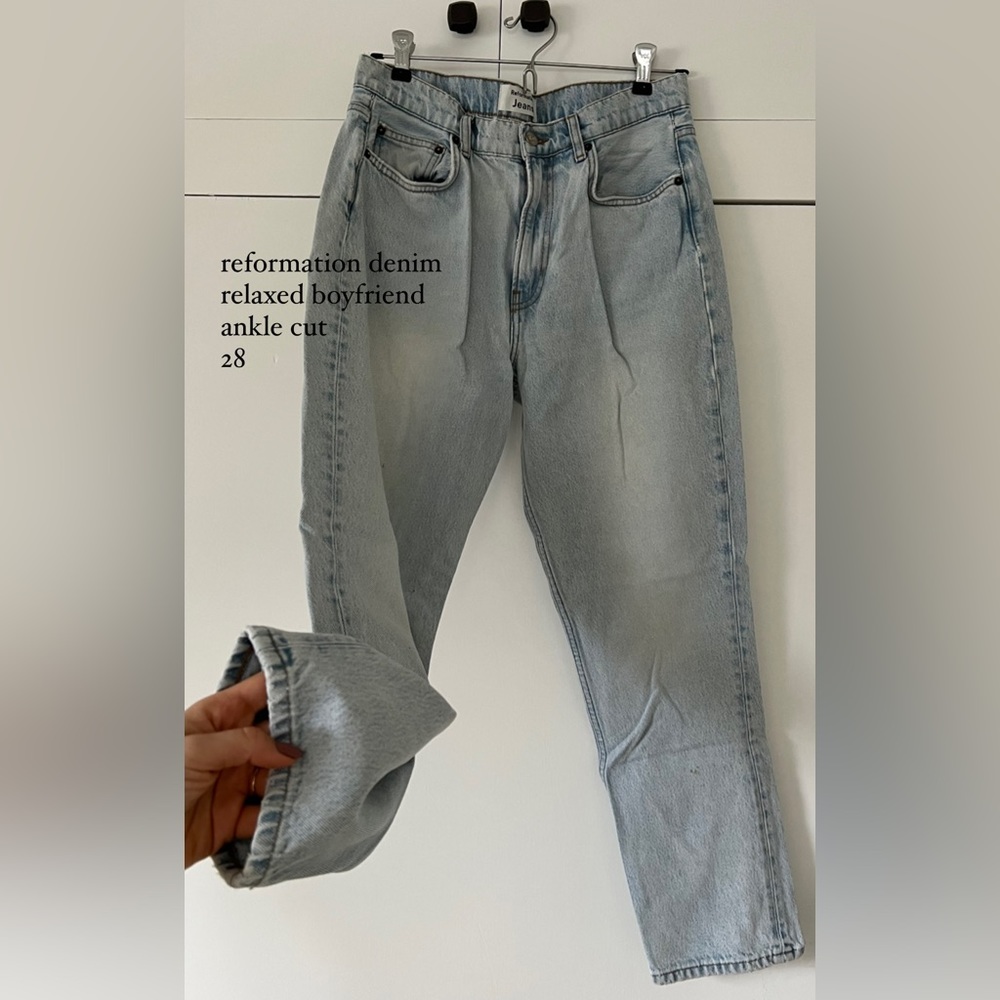 Reformation Ankle-length Light-Wash Jeans